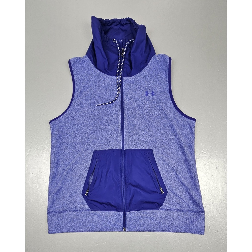 Under Armour UA Vest Womens XL Survivor Hybrid Purple Coldgear Infrared Full Zip